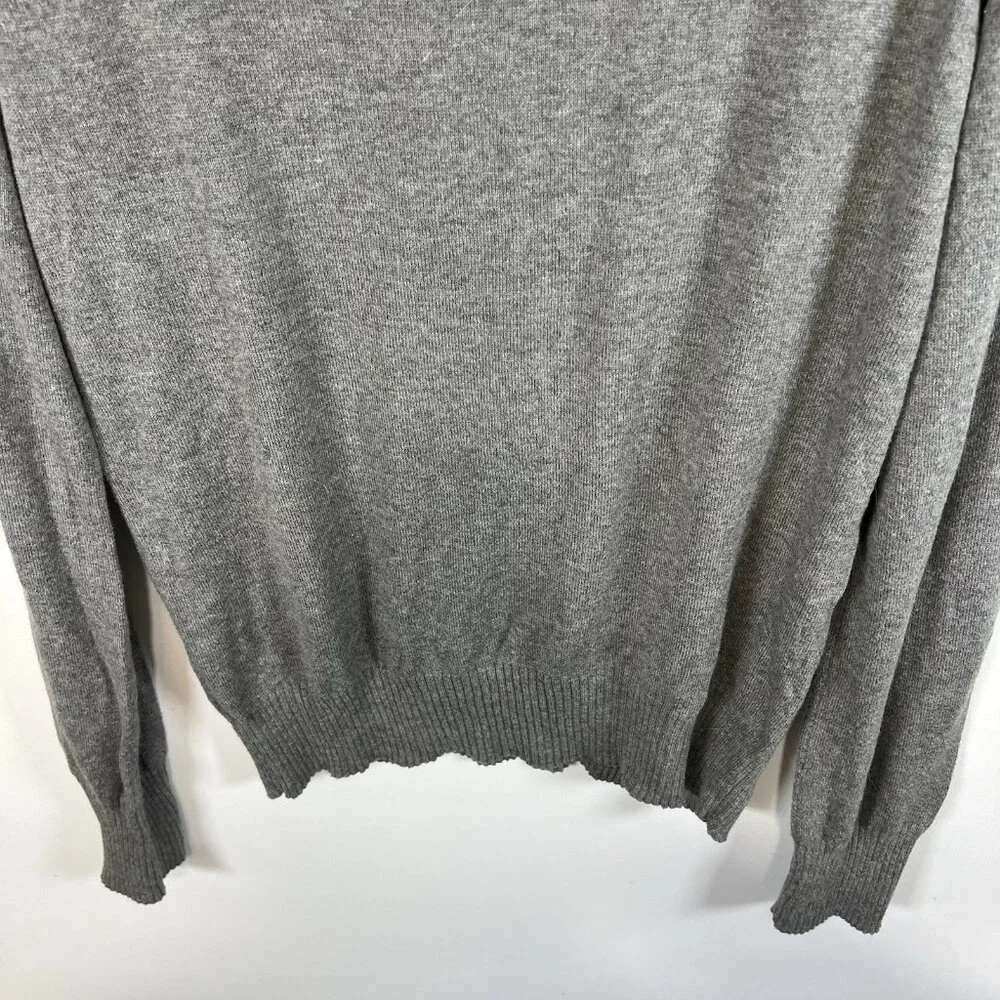 Abercrombie & Fitch Mens Gray Sweater Muscle V Neck Size‎ M Wool Blend Preppy